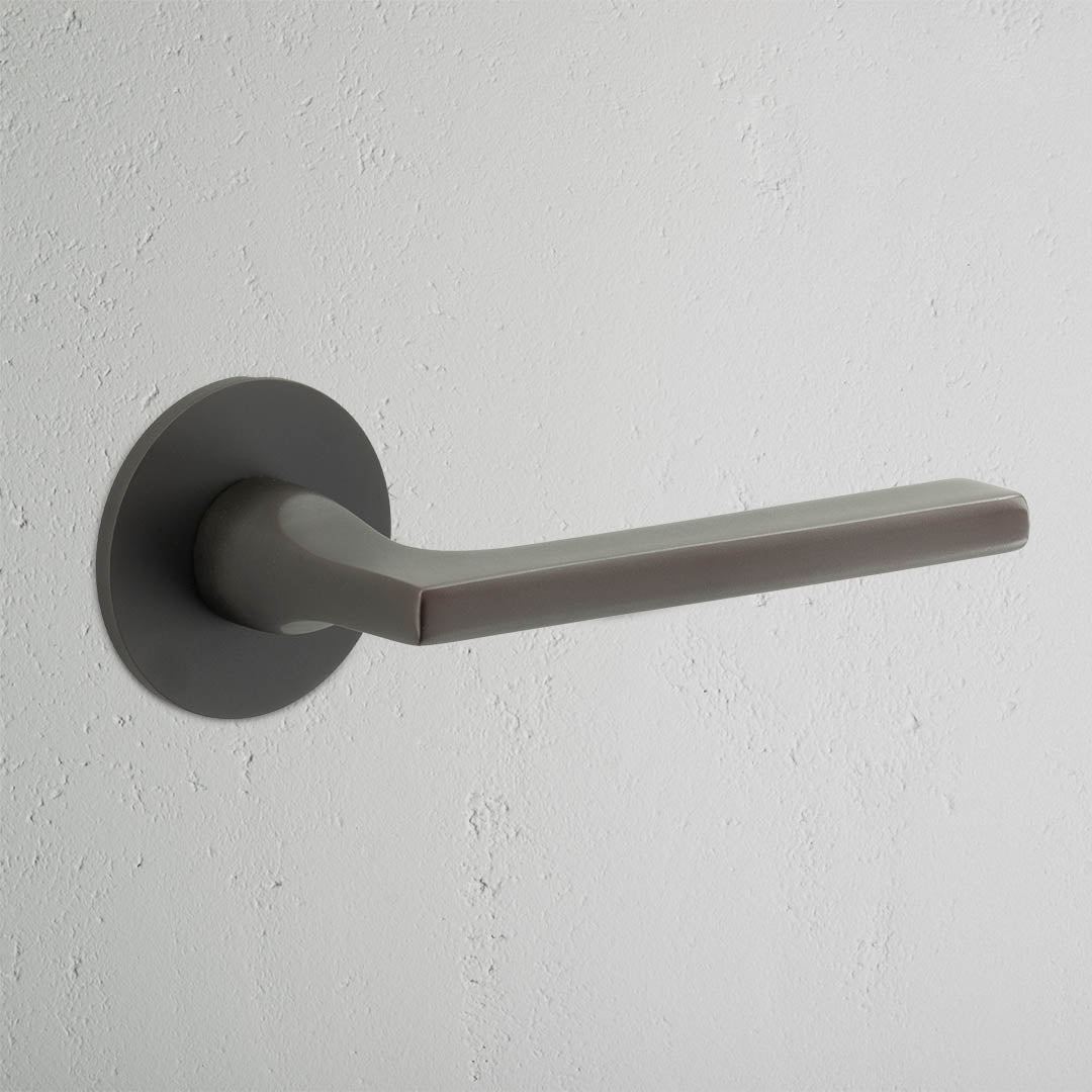 Rynx | Clayton Flush Rose Sprung Door Handle - Bronze