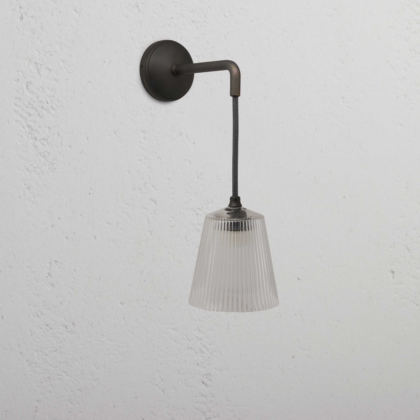 Rynx | Richmond Small Hanging Wall Lamp Fluted Glass - Bronze