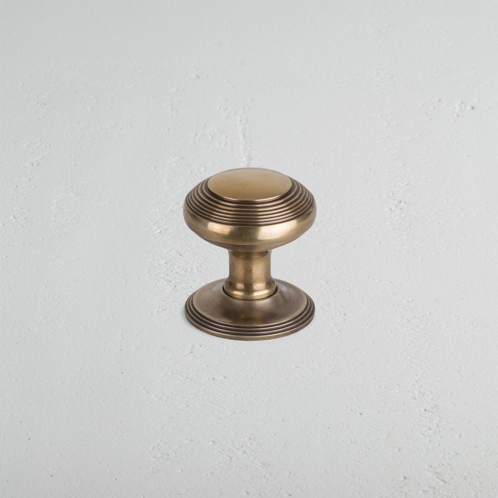 Rynx | Poplar Fast Door Handle - Antique Brass