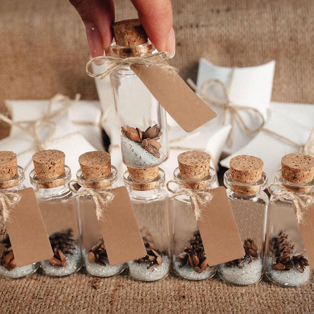 Rynx | Elegant Miniature Glass Bottle Set with Rustic Corks for Unforgettable Event Gifts