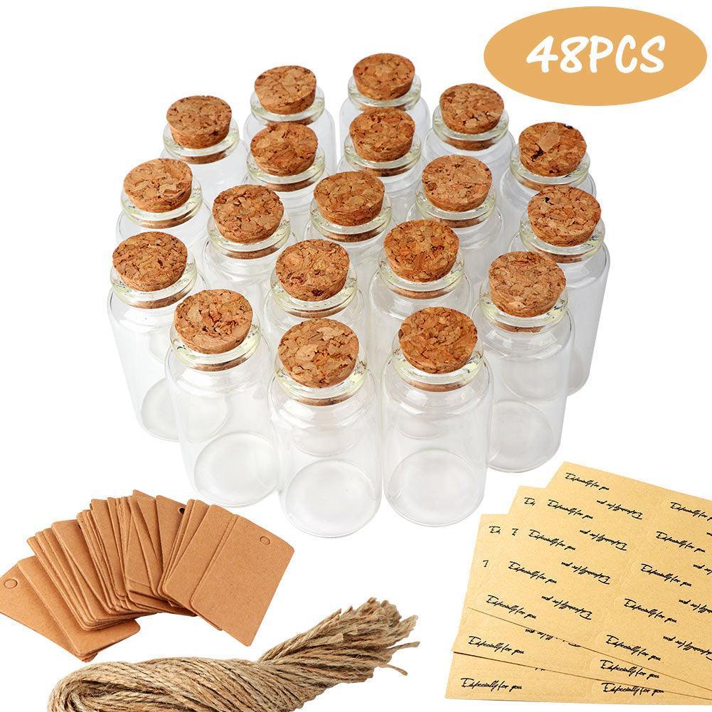 Rynx | Elegant Miniature Glass Bottle Set with Rustic Corks for Unforgettable Event Gifts
