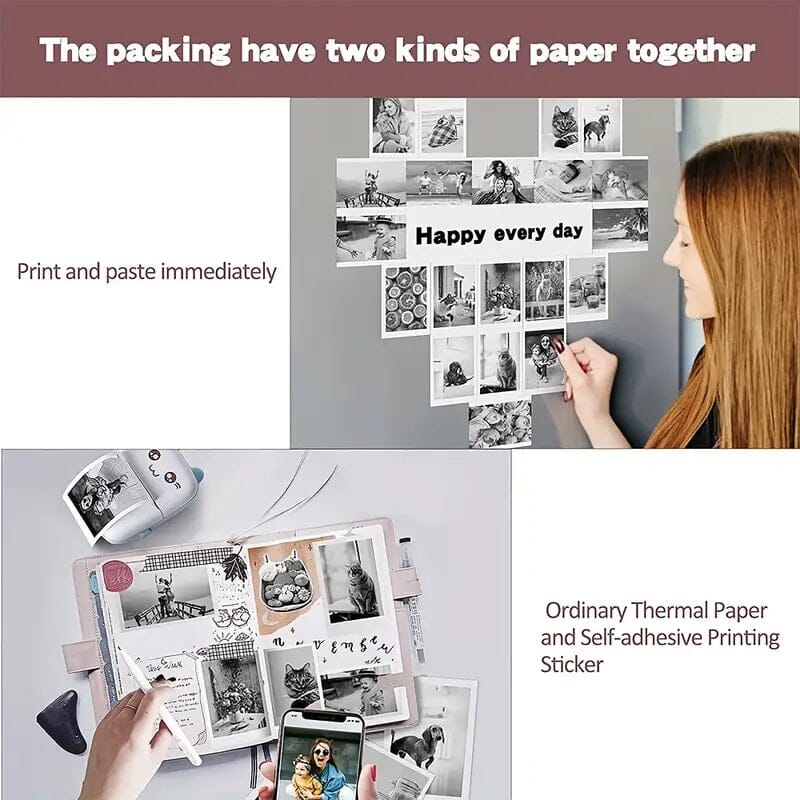 Rynx | Mini Pocket Wireless BT Thermal Inkless Printer for Smartphones