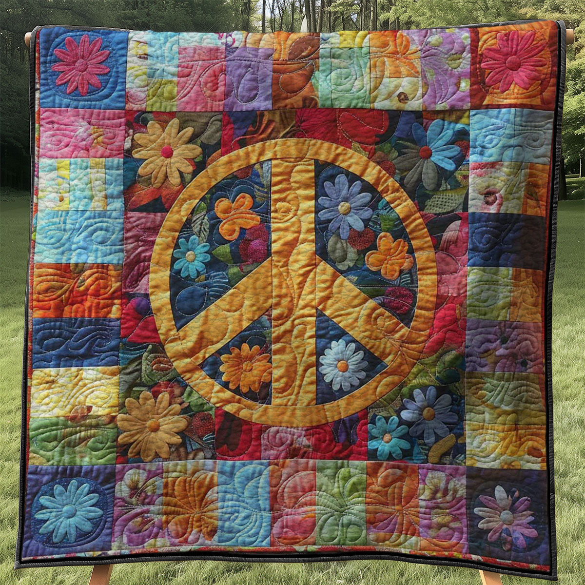Rynx | Trippy Hippie Sign Quilt