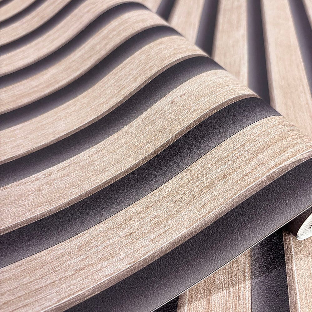 Rynx | Nolita Paneled Oak Effect Wallpaper