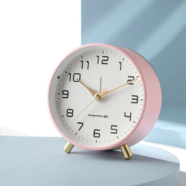 Rynx | Nordtime - Scandinavian Silent Table Clock - Elegant And Functional Pink