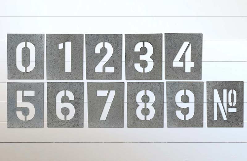 Rynx | *GIANT* Metal Number Stencils Set of 11