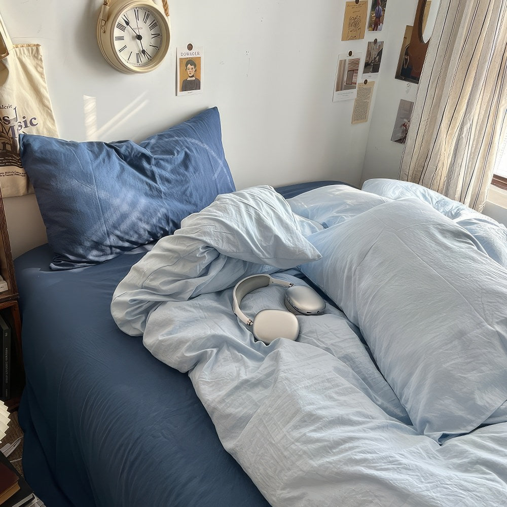 Rynx | Ocean-themed Blue Tones Cotton Bedding Set