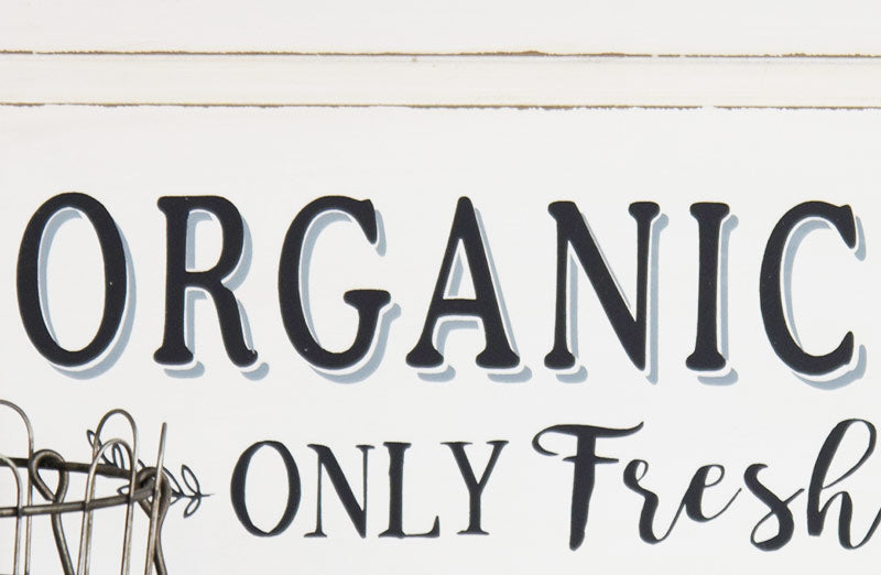 Rynx | Distressed wood "Organic Farm" sign