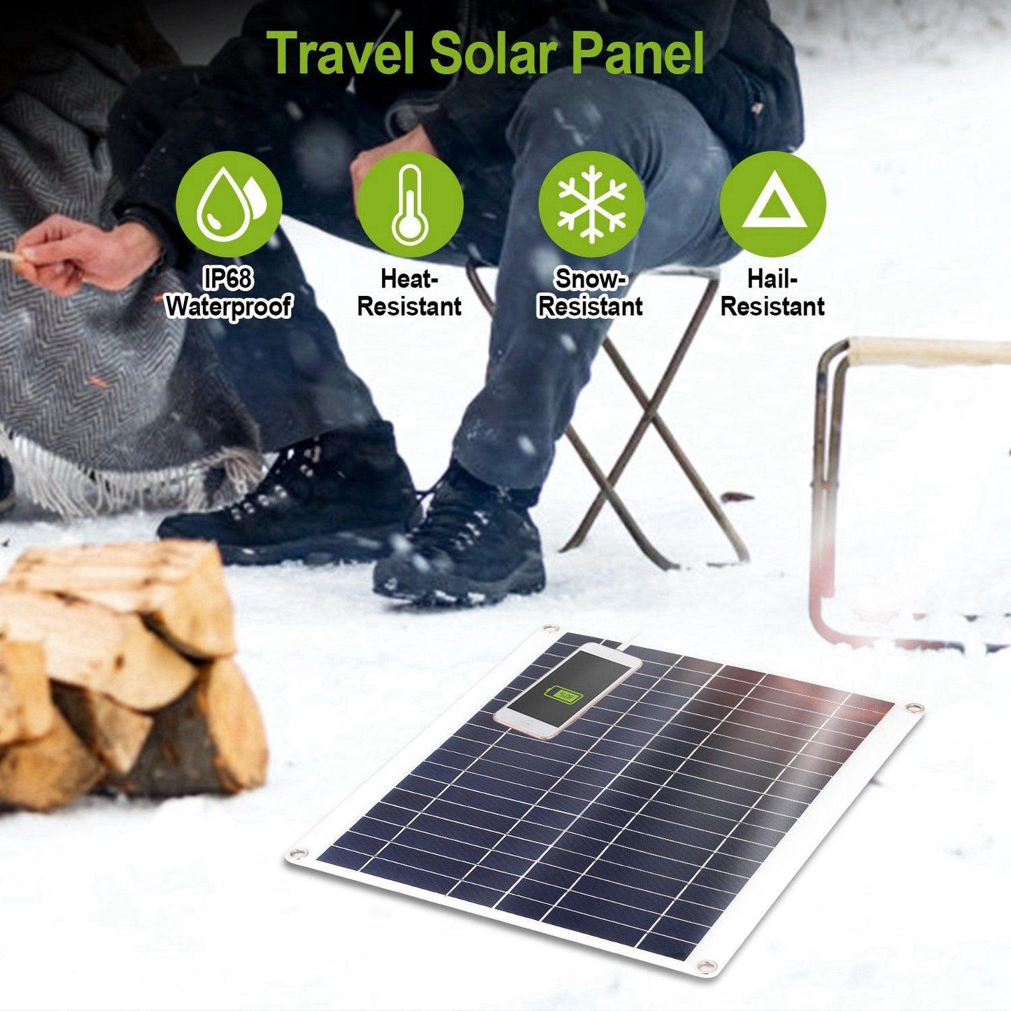 Rynx | Outdoor solar panel 12V 25W car battery charger