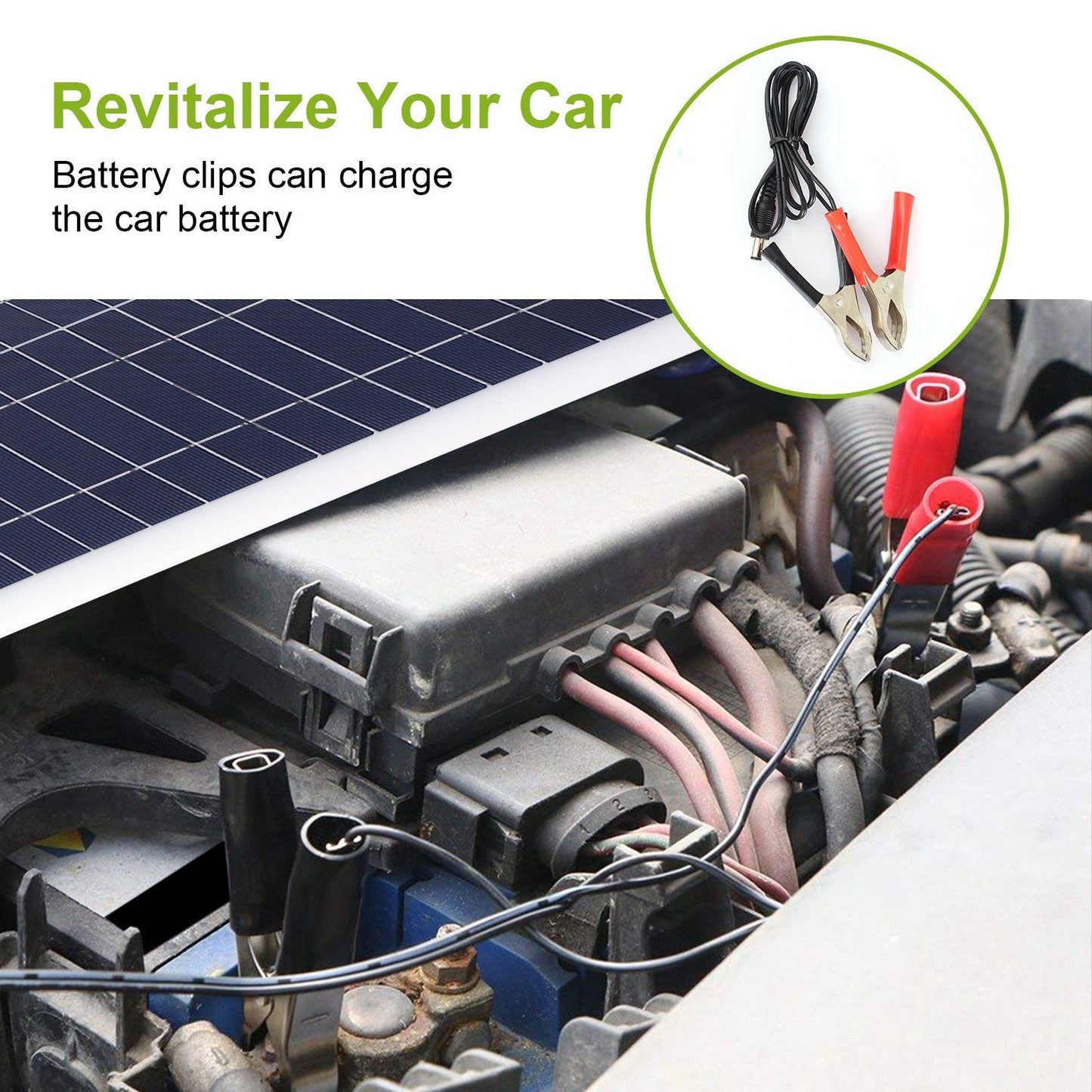 Rynx | Outdoor solar panel 12V 25W car battery charger