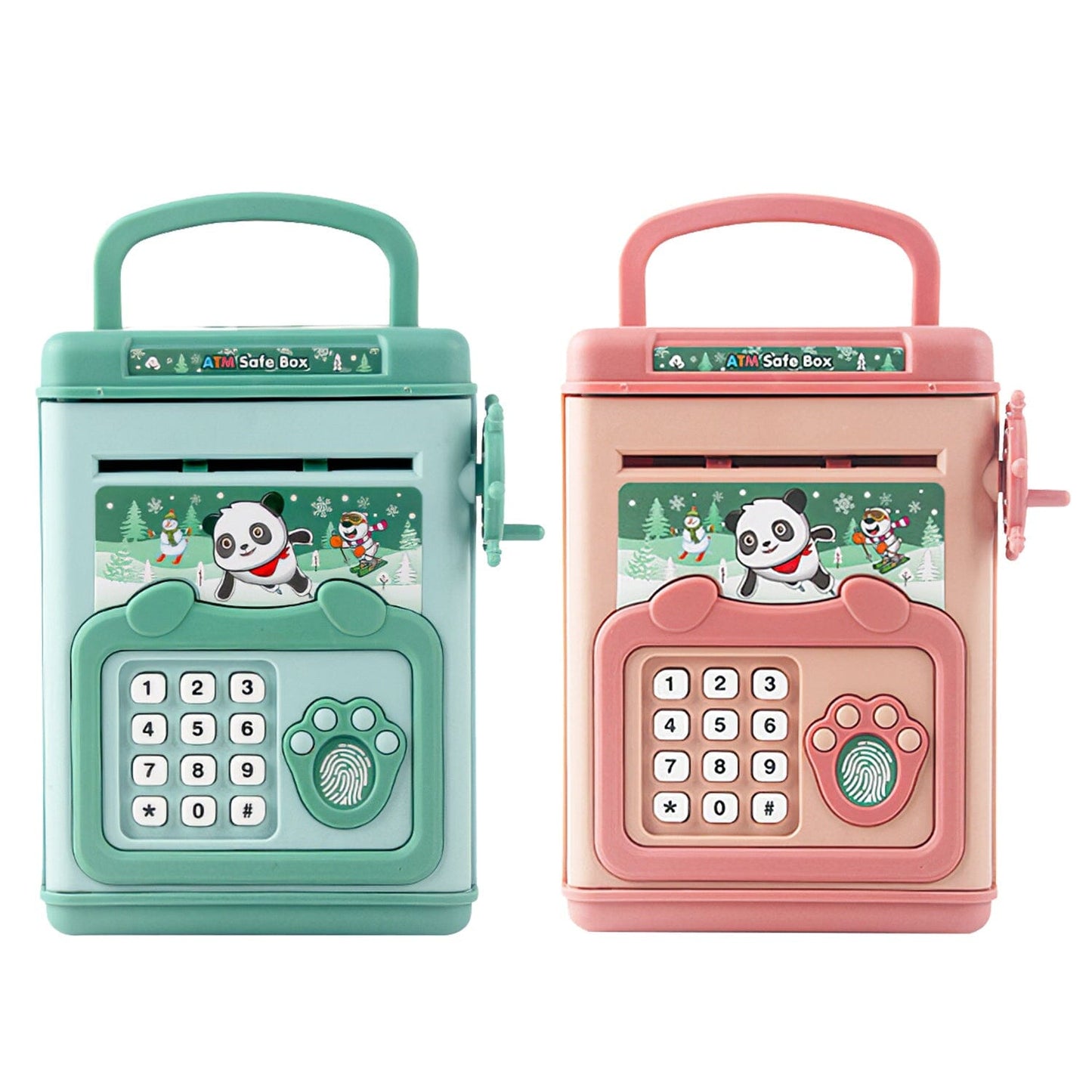 Rynx | Piggy Bank Play Money Box with Password, Fingerprint Voice Signal for 3+ Years Gold