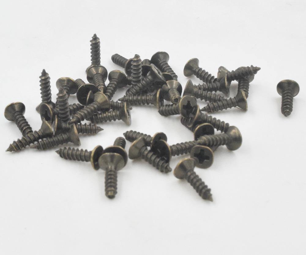 Rynx | 100 PIECES 2 * 5mm 2 * 6mm 2 * 8mm 2 * 10mm Flat Small Screw Carpenter Screw Hardware Accessories Box Wood Furniture