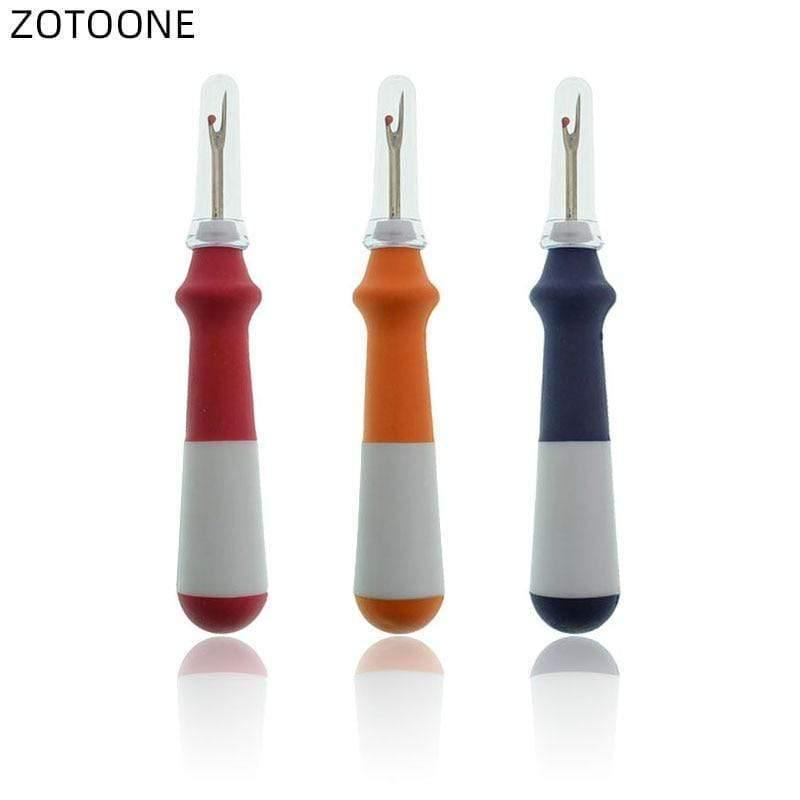 Rynx | 1PC Sharp Craft Thread Cutter Seam Ripper Safety Grip Stitch Remover Craft Tools Needles Art Sewing Accessories Tools E (1PC)