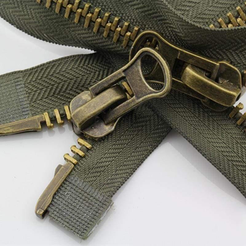 Rynx | Meetee 8# Metal Zipper 70/80/90/100/120cm Double Slider for Coat Down Jacket Zipper Repair DIY Clothing Sewing Accessories