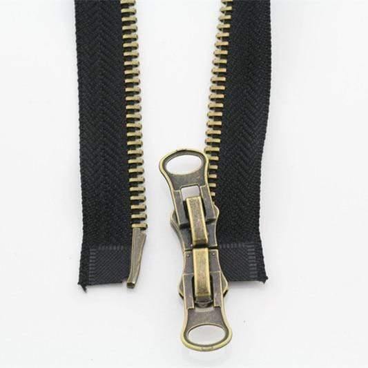 Rynx | Meetee 8# Metal Zipper 70/80/90/100/120cm Double Slider for Coat Down Jacket Zipper Repair DIY Clothing Sewing Accessories