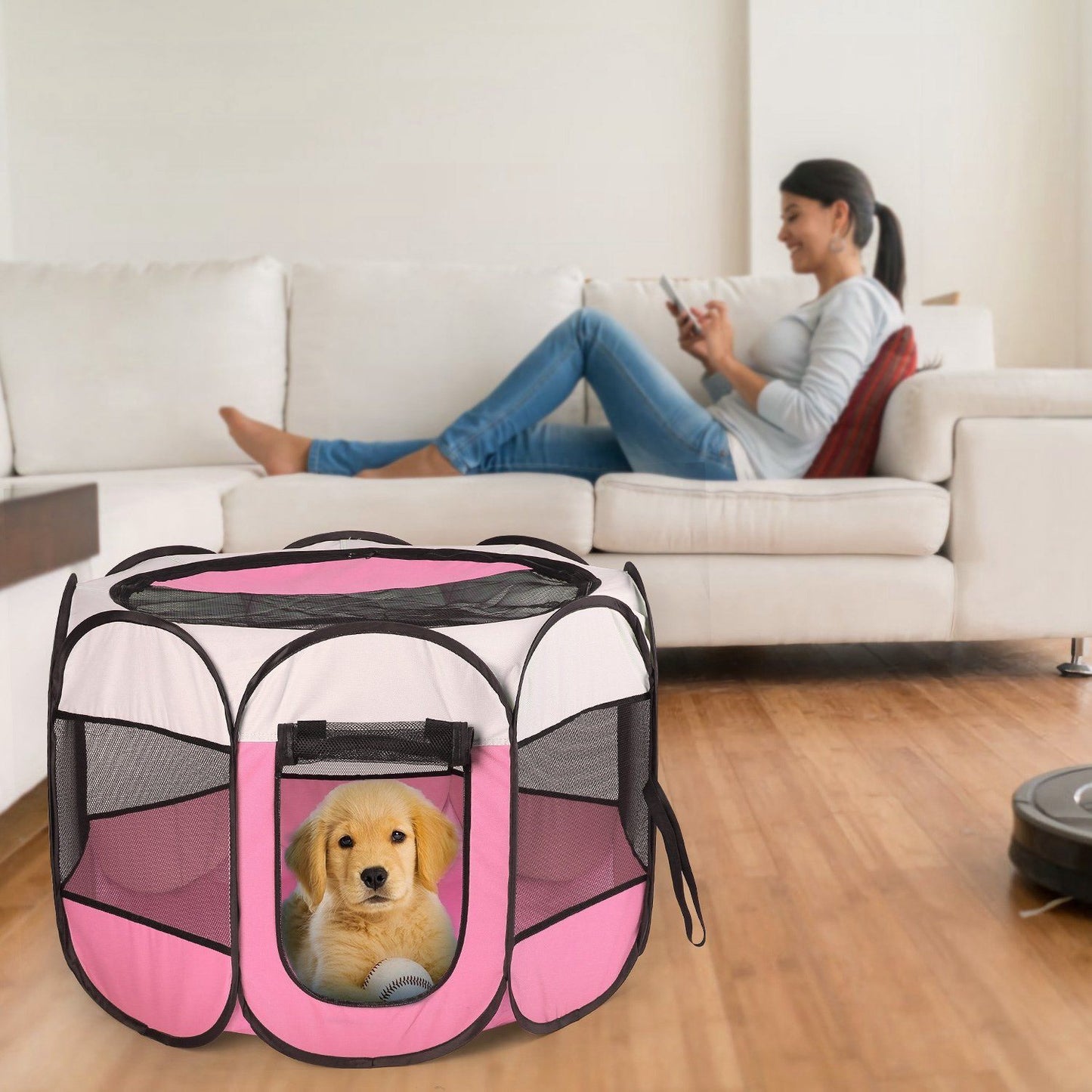 Rynx | Portable Foldable Pet Play Area For Dogs Cats Other Pets