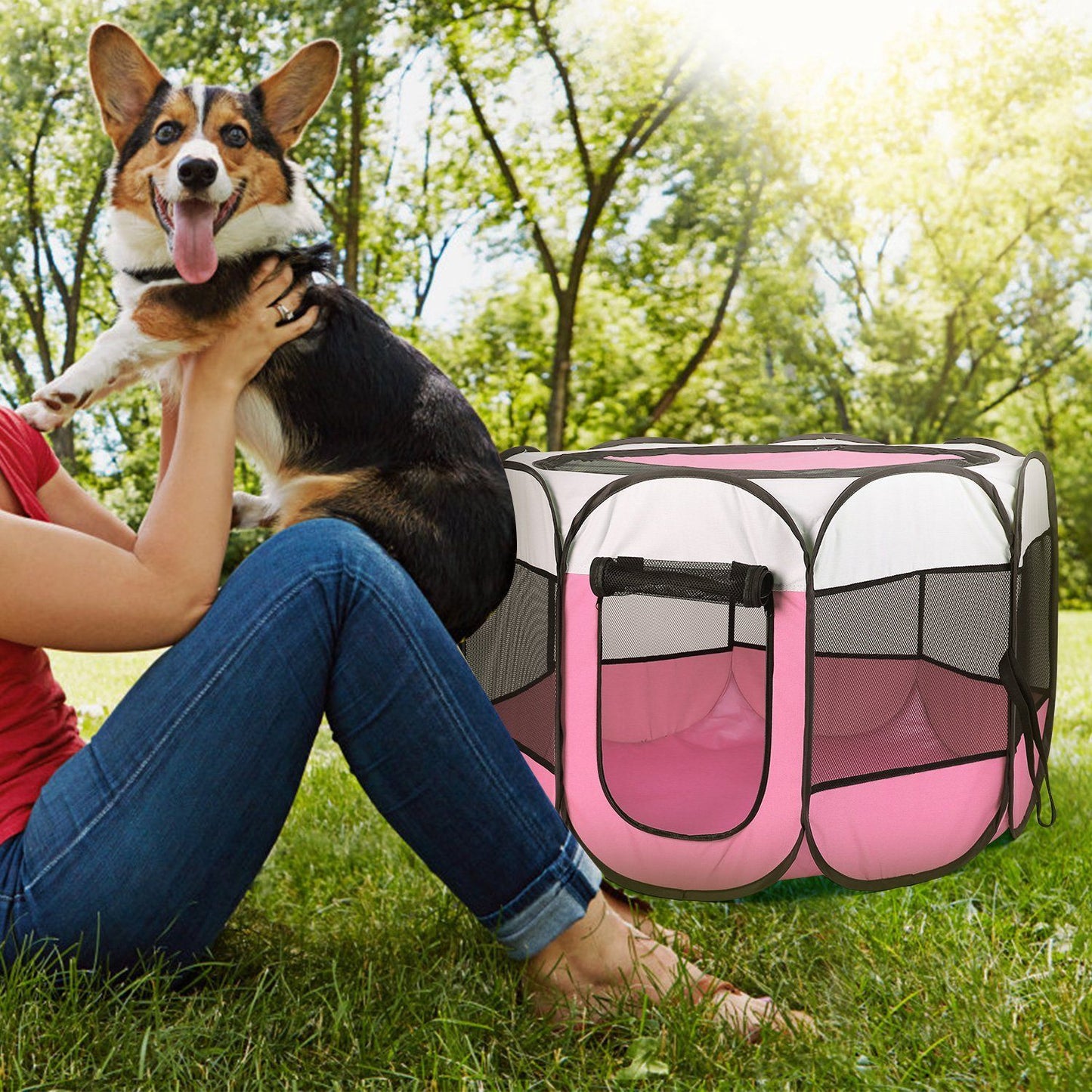 Rynx | Portable Foldable Pet Play Area For Dogs Cats Other Pets