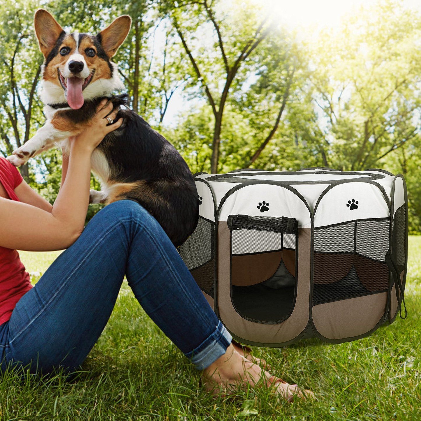 Rynx | Portable Foldable Pet Play Area For Dogs Cats Other Pets