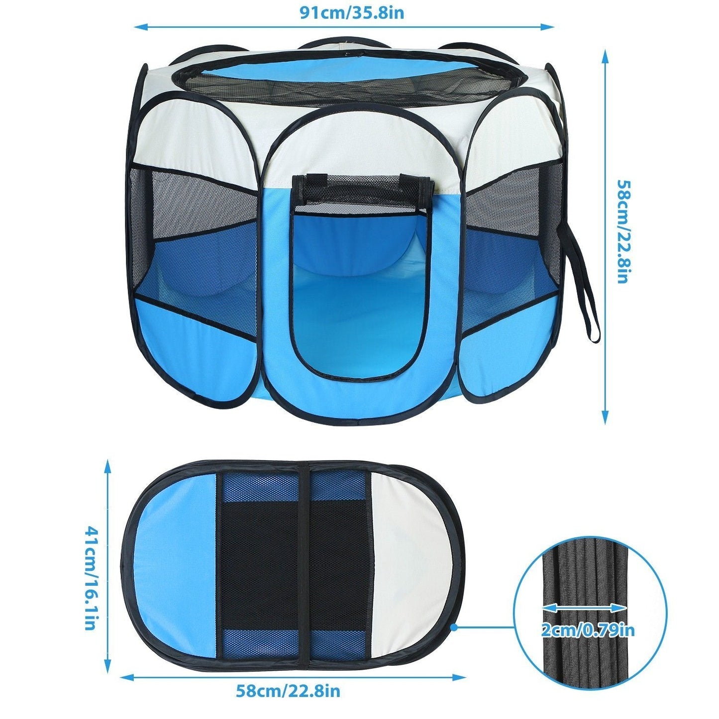 Rynx | Portable Foldable Pet Play Area For Dogs Cats Other Pets