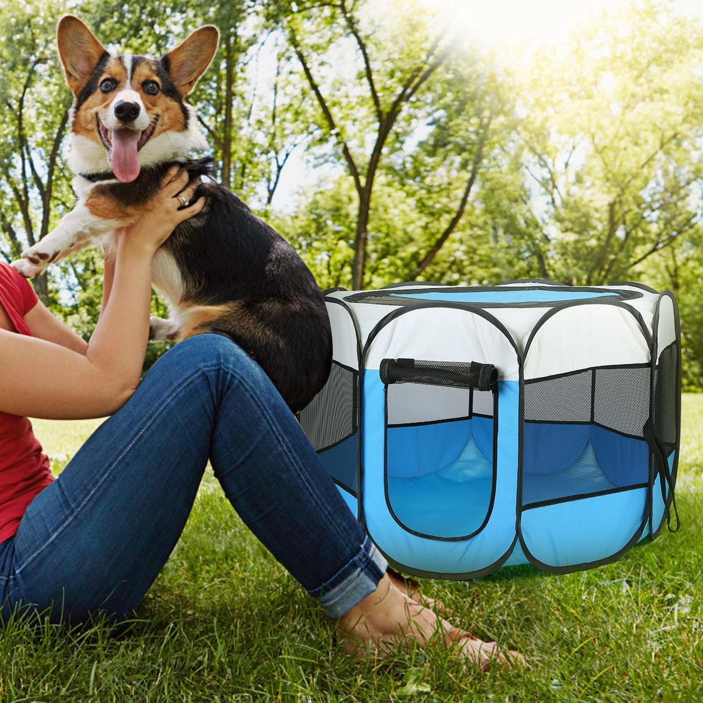 Rynx | Portable Foldable Pet Play Area For Dogs Cats Other Pets