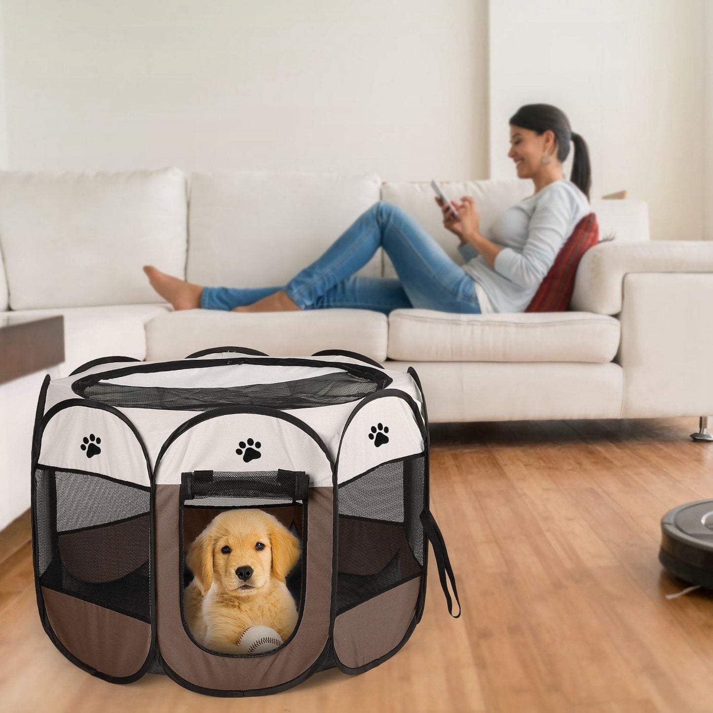 Rynx | Portable Foldable Pet Play Area For Dogs Cats Other Pets