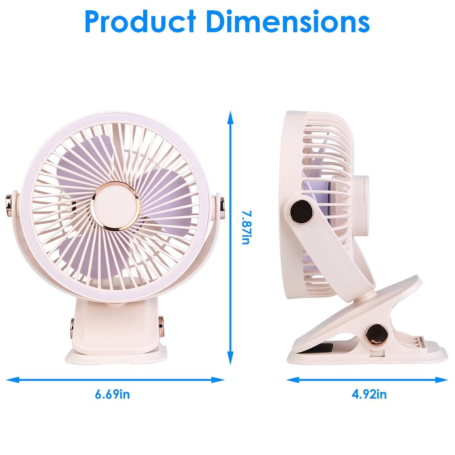 Rynx | Portable Quiet Rechargeable Clip Fan