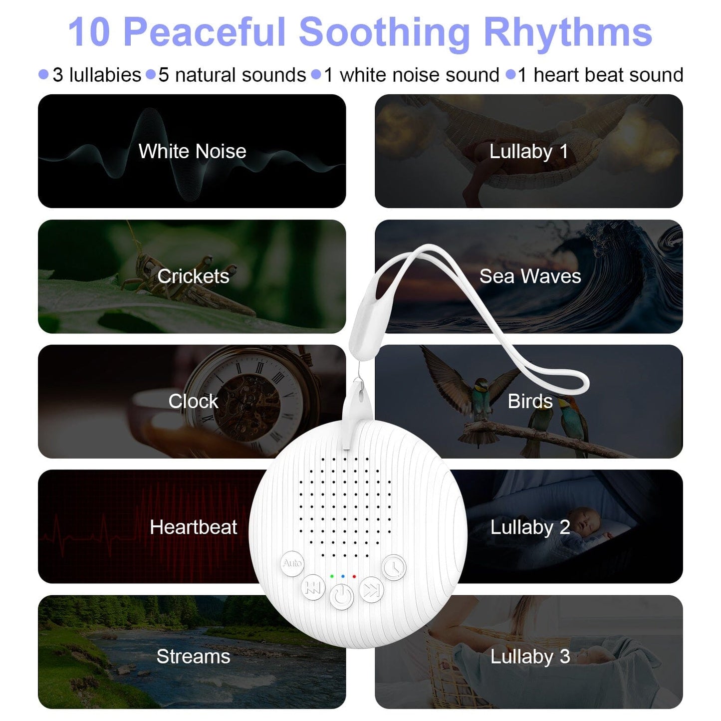 Rynx | Portable White Noise Sound Machine for Sleep Aid