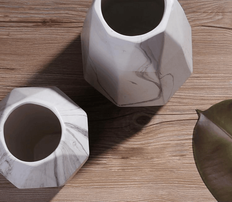 Rynx | GeoMarble Geometric Marble Vases | Timeless Design | High-Quality Decoration | Perfect for Home