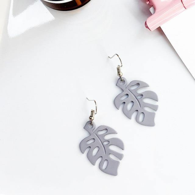 Rynx | NatureChic Monstera Earrings | Dangle Style | Timeless Jewelry