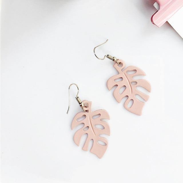 Rynx | NatureChic Monstera Earrings | Dangle Style | Timeless Jewelry
