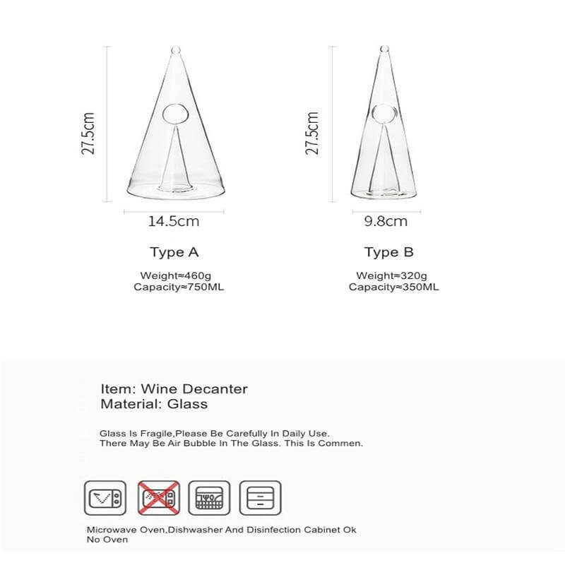 Rynx | Creative Pyramid Glass Wine Decanter