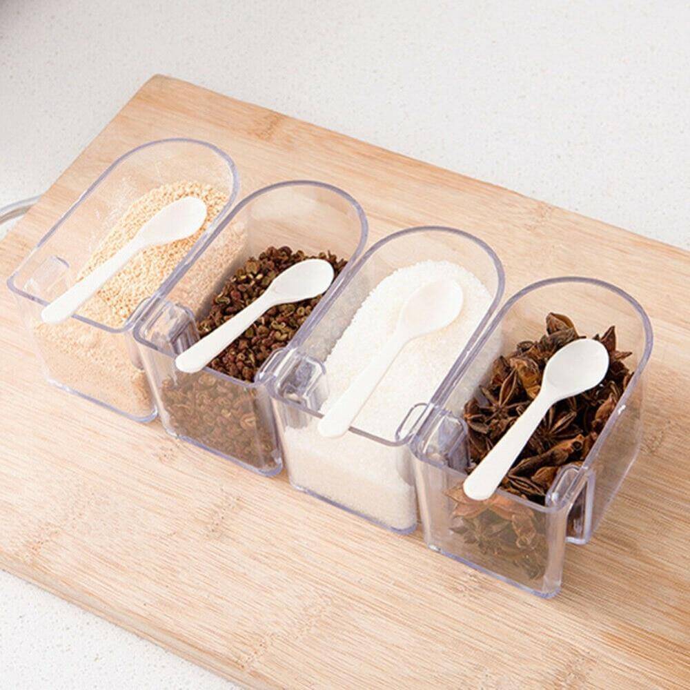 Rynx | Layered Wall Mounted Rotating Seasoning Storage Organizer Boxes