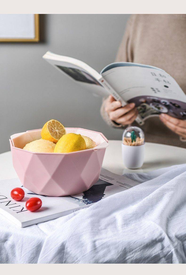 Rynx | Elegant Double Layer Drain Basket With Strainer Bowl