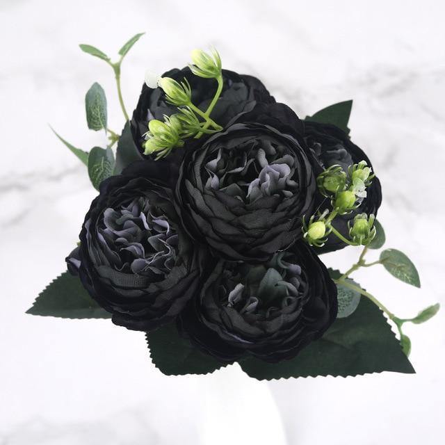 Rynx | BloomCraft Silk Peony Set | 9 pieces | Artificial Flowers for Elegant Decoration