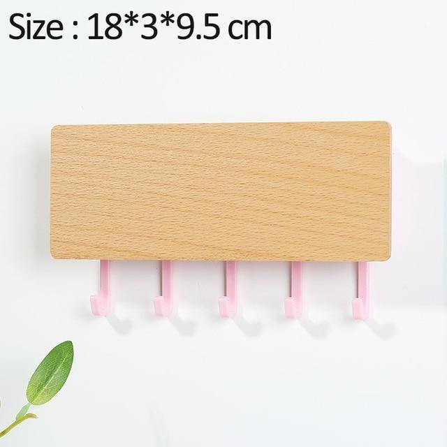 Rynx | KeyOrganize Wood Key Holder Wall Shelf | Multifunctional & Stylish | Wall Decor & Storage