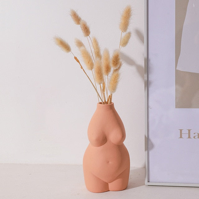 Rynx | ArtiVase Nordic Ceramic Art Body Vase | Minimalistic Decor | Table Decoration | Sculptural Design