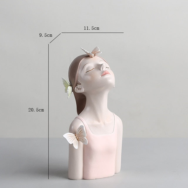 Rynx Butterfly Forest Girls Figurine Vase