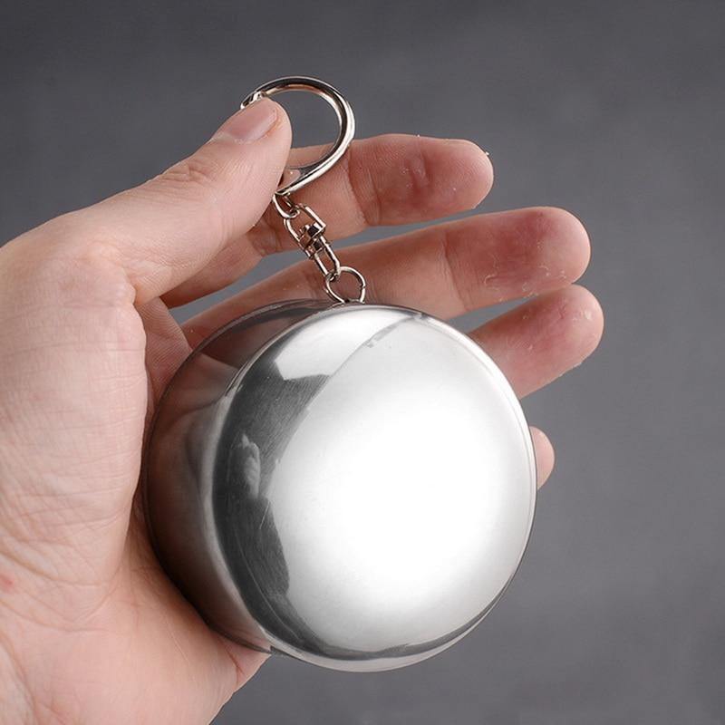 Rynx | Foldable Portable Stainless Steel Camping Cup With Keychain