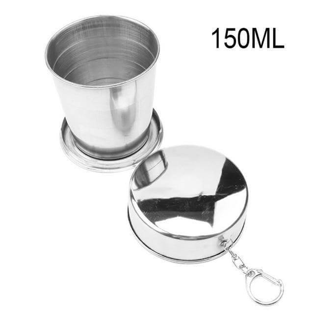 Rynx | Foldable Portable Stainless Steel Camping Cup With Keychain