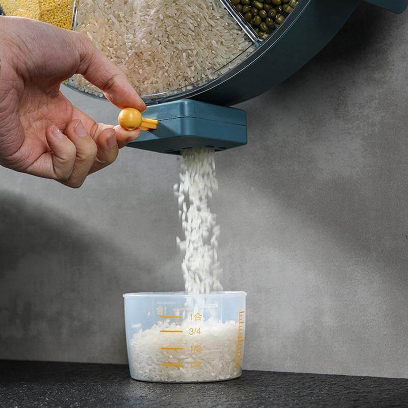 Rynx | Wall Mounted 360 Degree Rotatable Cereals Grain Storage