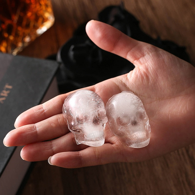 Rynx | FrostSkull 3D Silicone Mold Ice Cube Maker | Skull Ice Cubes | Creative Bar Accessories
