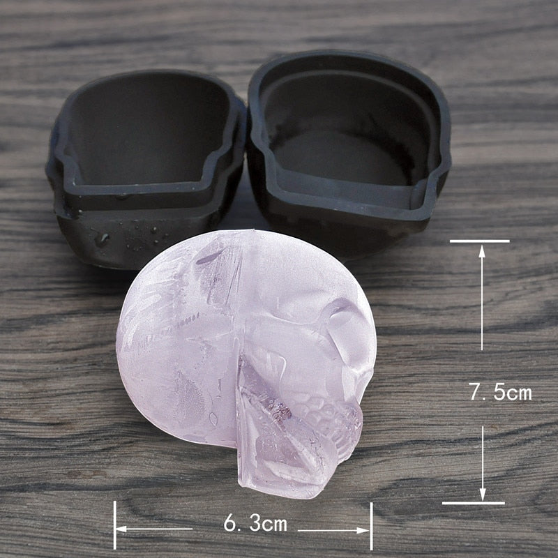 Rynx | FrostSkull 3D Silicone Mold Ice Cube Maker | Skull Ice Cubes | Creative Bar Accessories