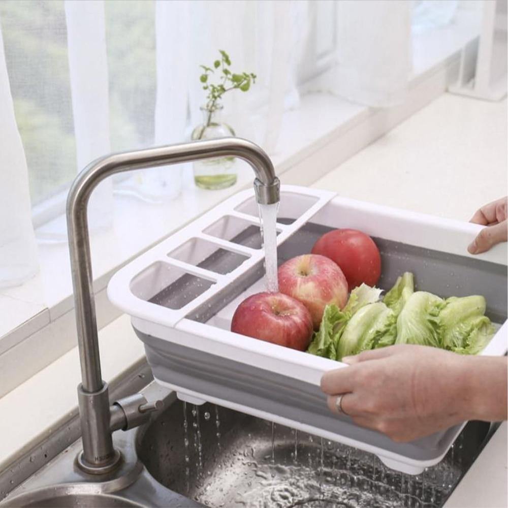 Rynx | Foldable Kitchen Dish Drying Rack with Drainer
