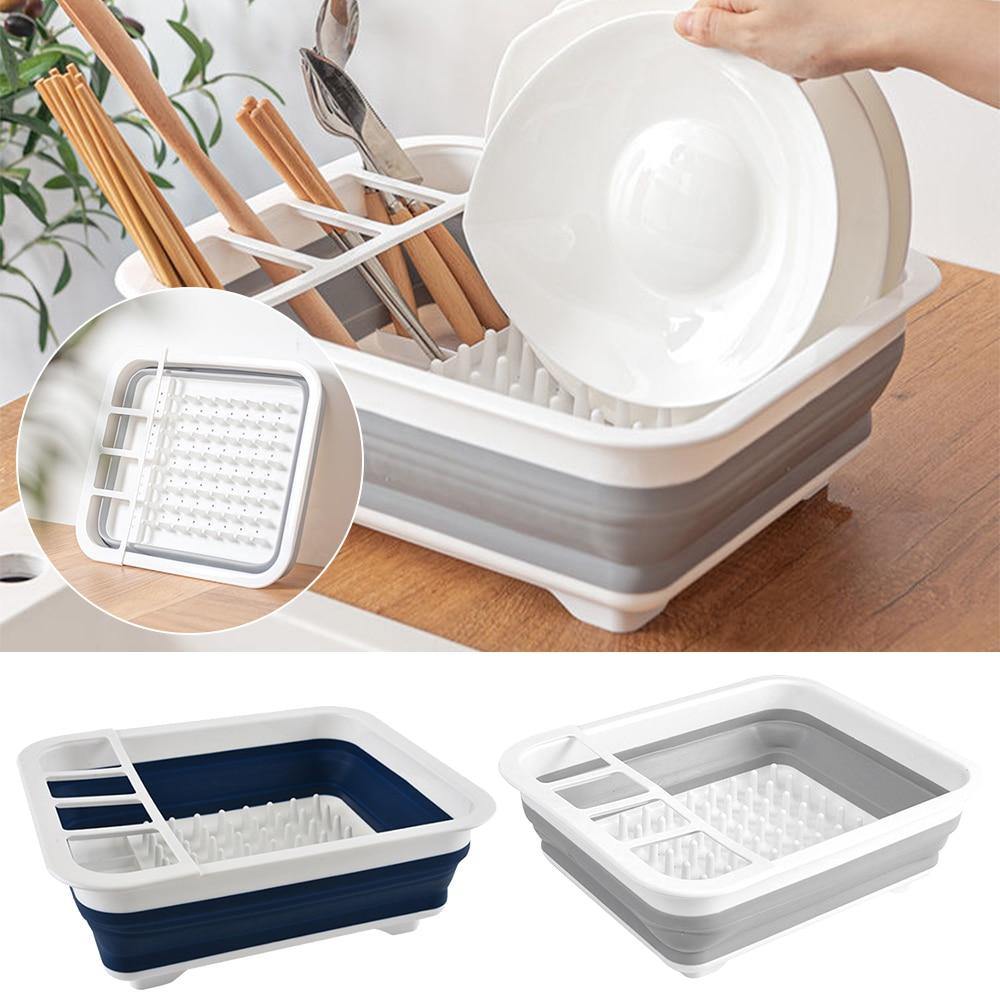 Rynx | Foldable Kitchen Dish Drying Rack with Drainer