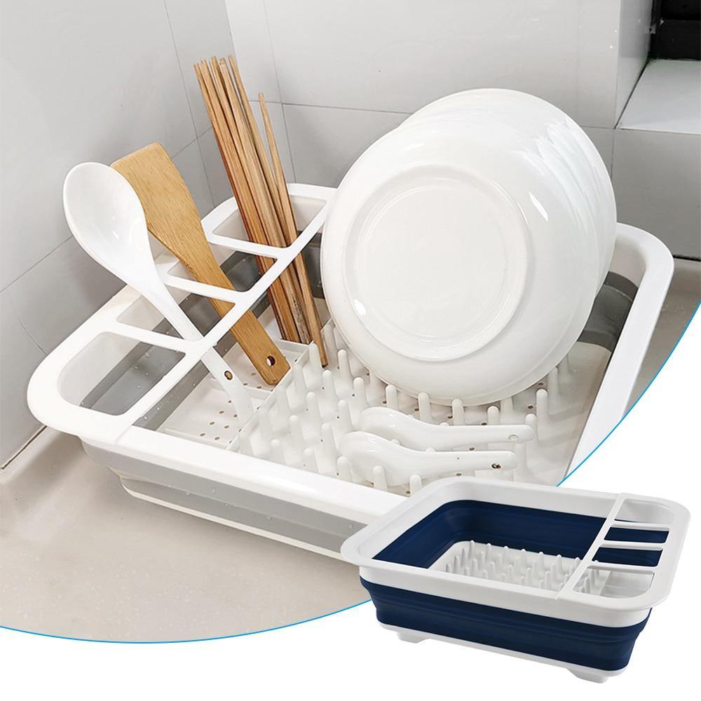Rynx | Foldable Kitchen Dish Drying Rack with Drainer