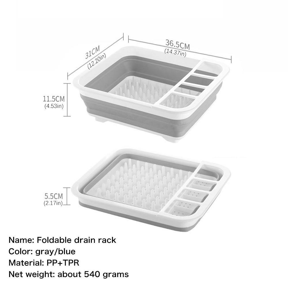 Rynx | Foldable Kitchen Dish Drying Rack with Drainer