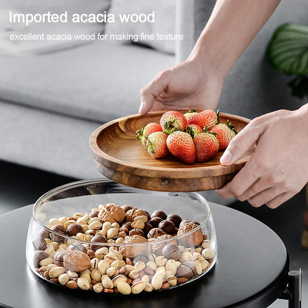 Rynx | Elegant Glass Bowl Dried Food Storage Box