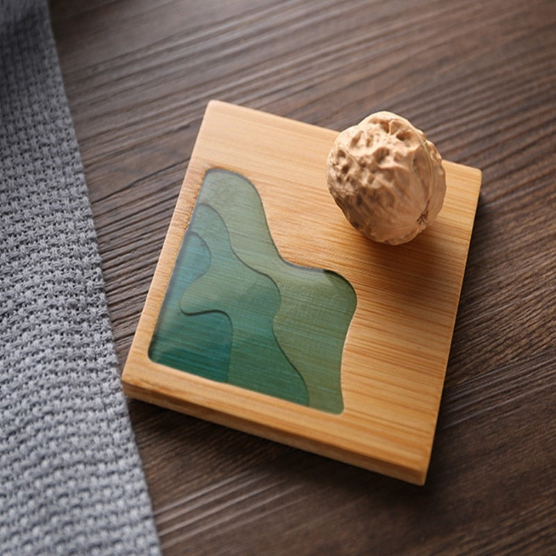 Rynx | Water Art Insulated Bamboo Coasters