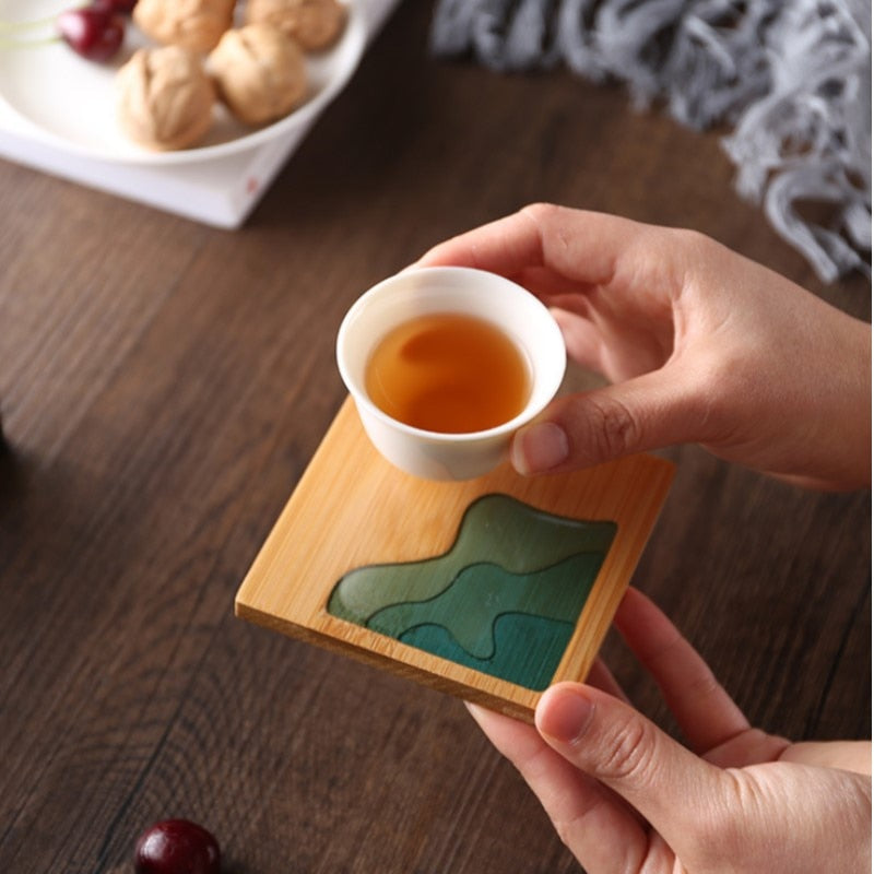 Rynx | Water Art Insulated Bamboo Coasters