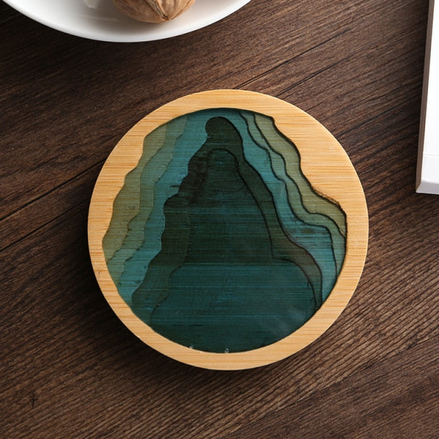 Rynx | Water Art Insulated Bamboo Coasters